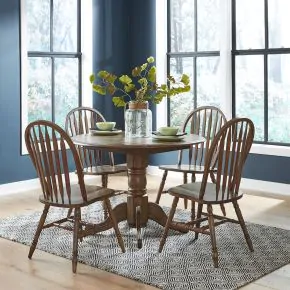 Liberty Furniture 186-CD-5DLS Liberty Furniture 186-CD-5DLS Carolina Crossing - 5 Piece Drop Leaf Set - Antique Honey