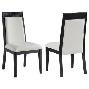 Coaster Fine Furniture 108233 Brookmead - Dining Side Chair (Set of 2) - Ivory / Black