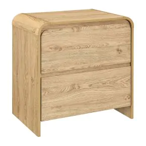 New Classic T3518N-22 Mara - Two Drawer End Table / Bedside Table - Natural