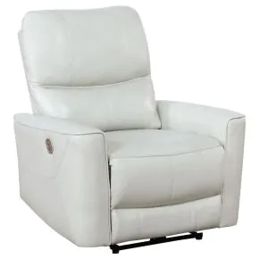 Coaster Fine Furniture 610263P Greenfield - Upholstered Power Recliner Chair - Ivory