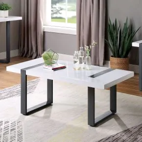 Furniture of America FOA4403C Eimear - Coffee Table - White / Black