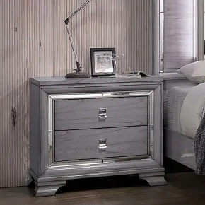 Furniture of America CM7579N Alanis - Nightstand - Light Gray