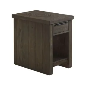Intercon HR-TA-1624-RCV-C Hearst - Chairside Table - Reclaimed Chevron