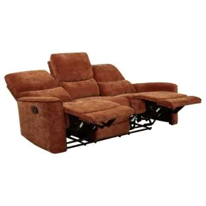 Coaster Fine Furniture 609574 Navarro - Chenille Upholstered Reclining Sofa - Burnt Orange