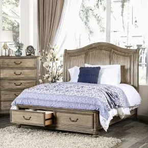 Furniture of America CM7613EK-BED Belgrade I - King Bed - Rustic Natural Tone