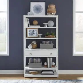 Liberty Furniture 2030WH-AB3970 Liberty Furniture 2030WH-AB3970 East End - Accent Bookcase - Wirebrushed White