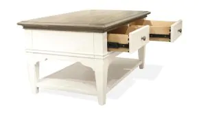 Riverside Furniture 59503 Myra - Small Leg Coffee Table - Natural / Paperwhite