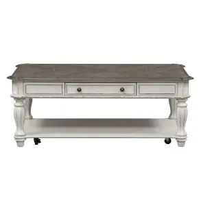 Liberty Furniture 244-OT1010 Magnolia Manor - Rectangular Cocktail Table - Antique White