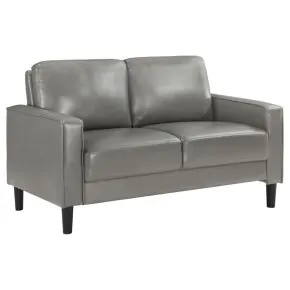Coaster Fine Furniture 508366 Ruth - Upholstered Track Arm Loveseat - Gray