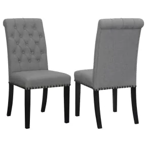 CoasterEssence 115162 Alana - Fabric Upholstered Dining Side Chair (Set of 2) - Gray