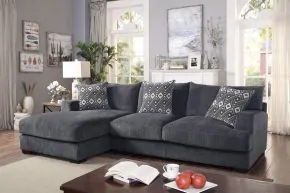 Furniture of America CM6587-SECT-L Kaylee - L-Shaped Sectional - Gray Dark