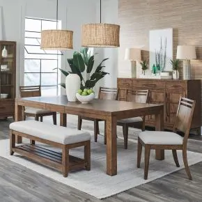 Liberty Furniture 936-DR-O6RLS Liberty Furniture 936-DR-O6RLS Shaker Lakes - Optional 6 Piece Rectangular Table Set - Harvest Brown