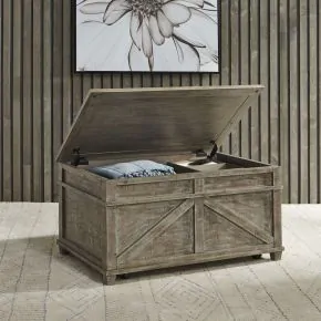 Liberty Furniture 172-OT1013 Parkland Falls - Storage Trunk - Weathered Taupe