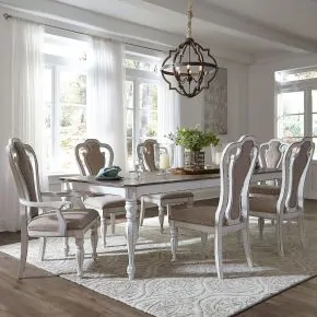 Liberty Furniture 244-DR-7RLS Liberty Furniture 244-DR-7RLS Magnolia Manor - 7 Piece Rectangular Table Set - Antique White
