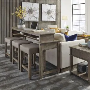 Liberty Furniture 172-OT-4PCS Parkland Falls - 4 Piece Living Room Set - Weathered Taupe