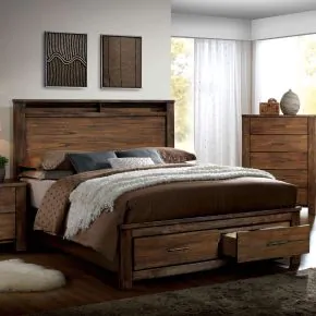 Furniture of America CM7072Q-BED Elkton - Queen Bed - Oak