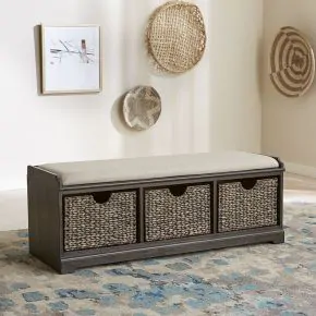 Liberty Furniture 792-OT2000 Mill Creek - Wall Bench - Peppercorn