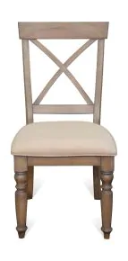 Riverside Furniture 21358 Aberdeen - X - Back Upholstered Side Chair (Set of 2) - Weathered Driftwood