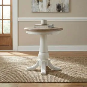 Liberty Furniture 762-OT1021 Turnberry Park - Round End Table - Washed White