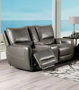 Furniture of America CM9921GY-LV-PM Phineas - Power Loveseat - Gray