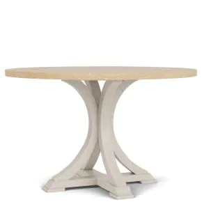 Riverside Furniture 79452 Glenndale - Round Dining Table - Aged White / Wheat