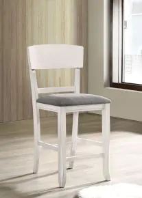 Furniture of America CM3733WG-PC-2PK Stacie - Counter Height Chair (Set of 2) - White / Gray