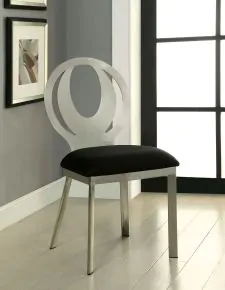 Furniture of America CM3726SC-2PK Orla - Side Chair (Set of 2) - Silver / Black