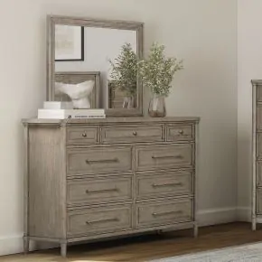 Liberty Furniture 508-BR-DM Rochelle Park - Dresser & Mirror - Smokey Taupe