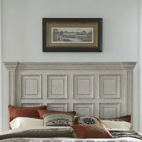 Liberty Furniture 361W-BR15 Liberty Furniture 361W-BR15 Big Valley - King Mansion Headboard - Whitestone