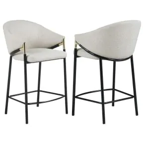 CoasterEssence 183436 Chadwick - Fabric Upholstered Counter Chair (Set of 2) - Beige