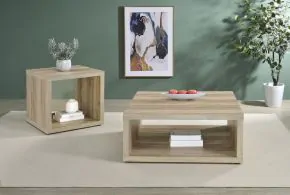 Coaster Fine Furniture 710518-S2 Frisco - 2 Piece Coffee And End Table Set - Distressed Pine