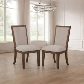 New Classic D403B-20 Augusta - Upholstered Side Chair (Set of 2) - Rustic Brown