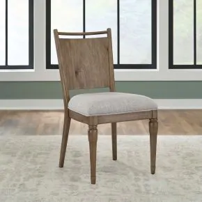 Liberty Furniture 866-C9101S Hickory Grove - Panel Back Side Chair - Heirloom Brown