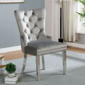 Furniture of America CM-AC261GY-2PK Jewett - Chair (Set of 2) - Gray