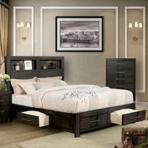 Furniture of America CM7500GY-CK-BED Karla - California King Bed - Gray
