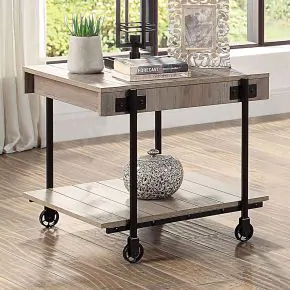 Furniture of America CM4217A-E Lobb - End Table - Natural Tone
