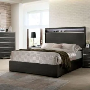 Furniture of America CM7589EK-BED Camryn - Eastern King Bed - Warm Gray