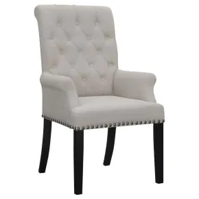 CoasterEssence 115183 Alana - Velvet Upholstered Dining Arm Chair - Sand