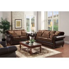 Furniture of America SM6106N-SF Franklin - Sofa - Dark Brown / Tan