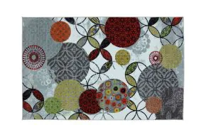 Furniture of America RG8150M Greenville - 8' x 10' Area Rug - Gray & Red Fabric