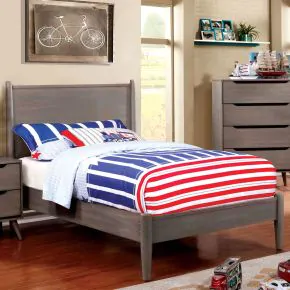 Furniture of America CM7386GY-T-BED Lennart - Twin Bed - Gray