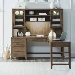Liberty Furniture 936-HO-OLSD Shaker Lakes - Opt L Shaped Desk Set - Harvest Brown