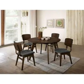 Furniture of America CM3139RT Shayna - Round Table - Walnut / Gray