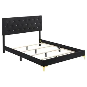 CoasterEveryday 224451KE Kendall - Upholstered King Panel Bed - Black