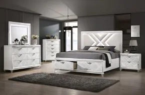 Furniture of America FOA7147WH-Q-BED Emmeline - Queen Bed - White