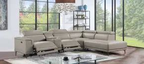 Furniture of America CM6457GY-PM-SECT Linwurst - Power Sectional