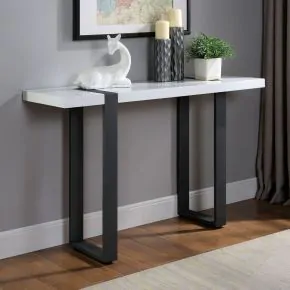 Furniture of America FOA4403S Eimear - Sofa Table - White / Black