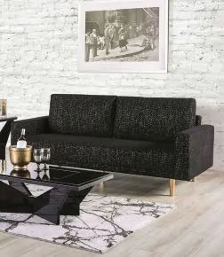 Furniture of America FM61000BK-SF Elverum - Sofa - Black