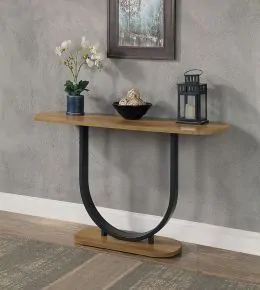 Furniture of America CM4199A-S Olbia - Sofa Table - Rustic Oak / Sand Black