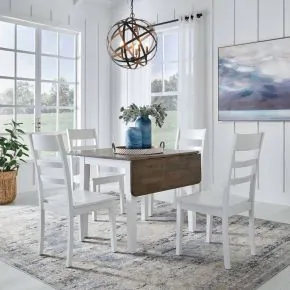 Liberty Furniture 617-CD-5DLS Liberty Furniture 617-CD-5DLS Landale - 5 Piece Drop Leaf Set - Chestnut & White